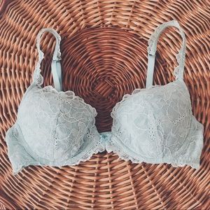 VS Angels Blue Lace Push Up Bra - Size 34B